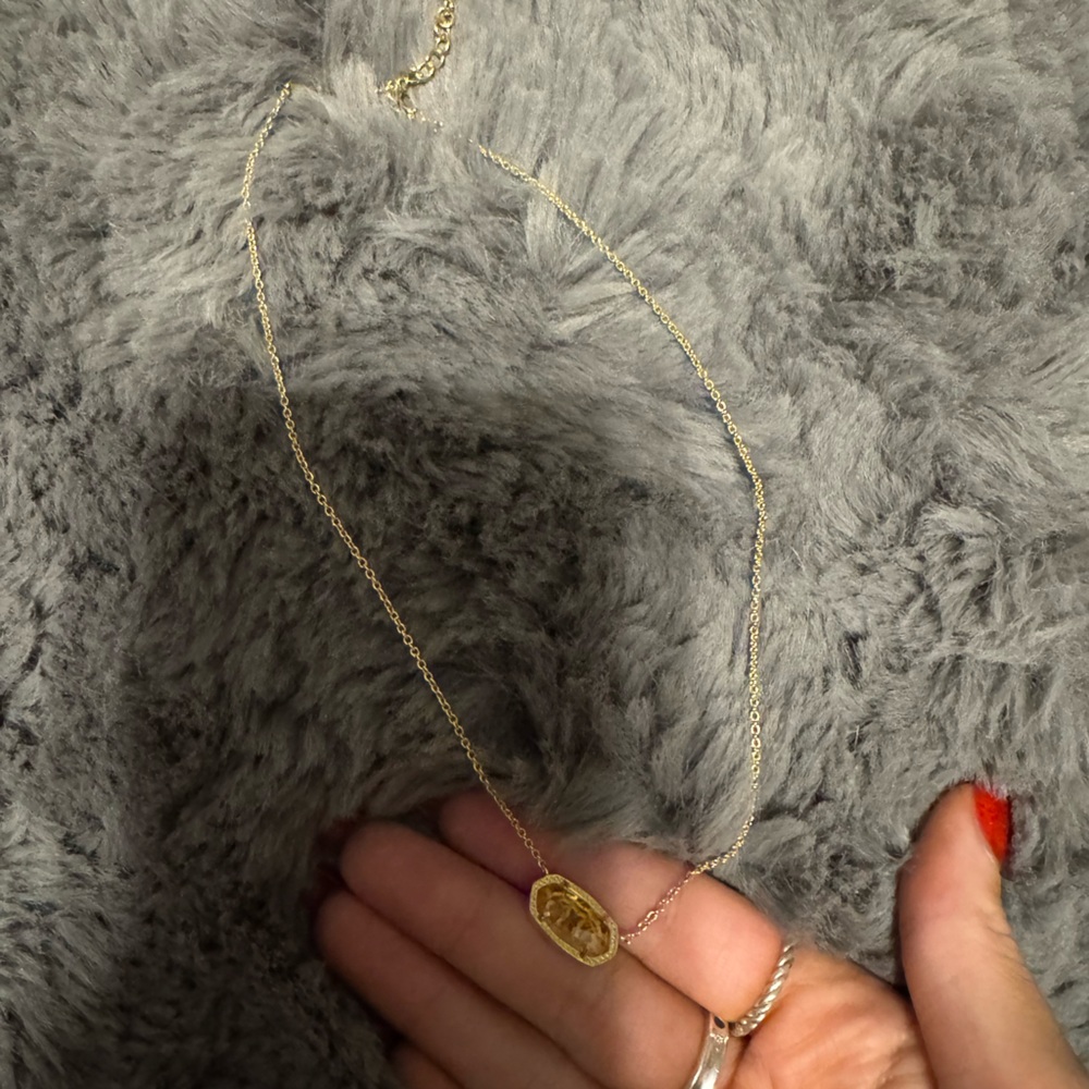 Kendra Scott Gold gemstone necklace